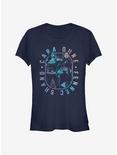 Star Wars The Mandalorian Cara Dune And Fennec Shand Outline Girls T-Shirt, NAVY, hi-res