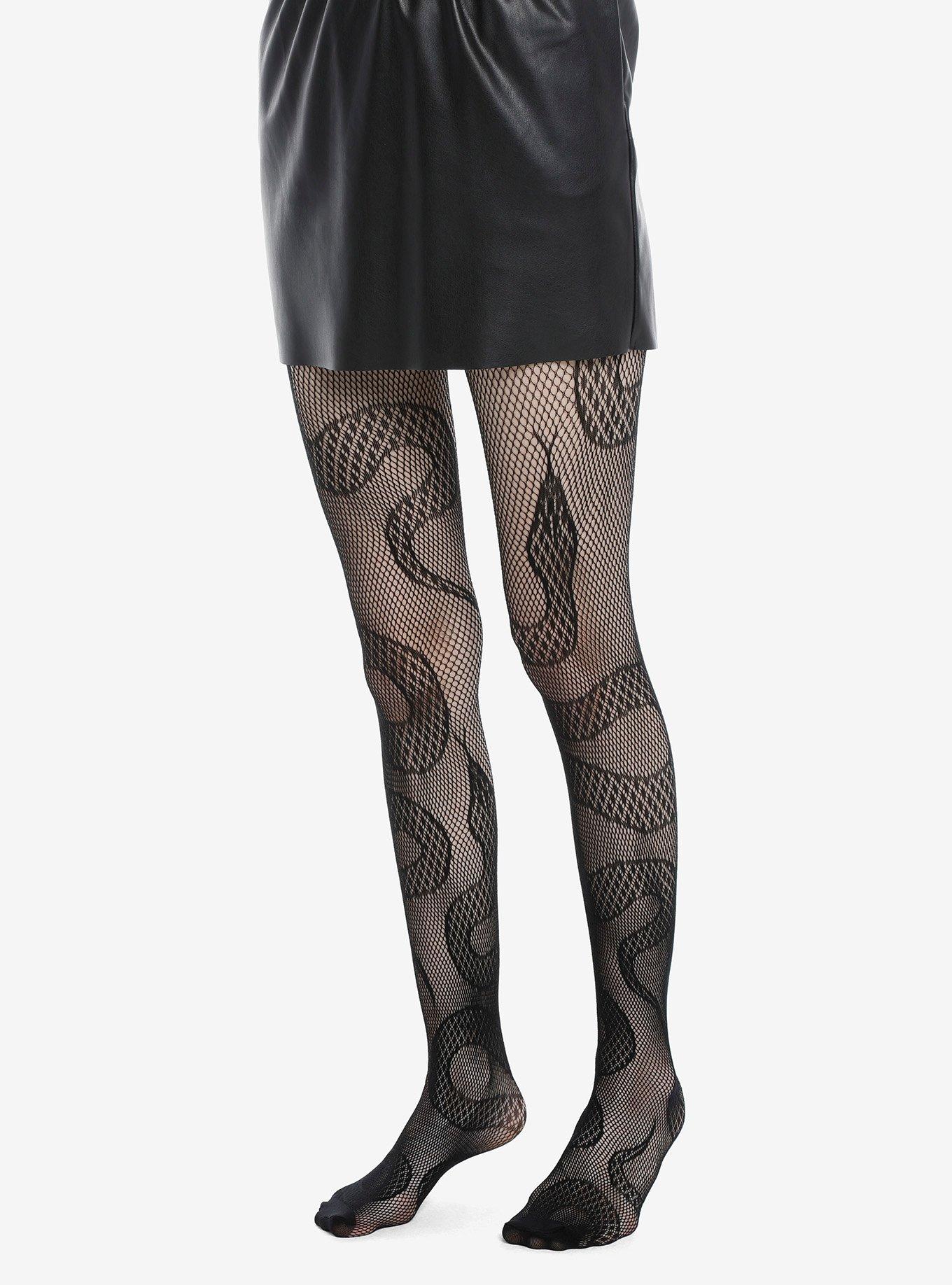 Leg Avenue Black Snake Fishnet Tights