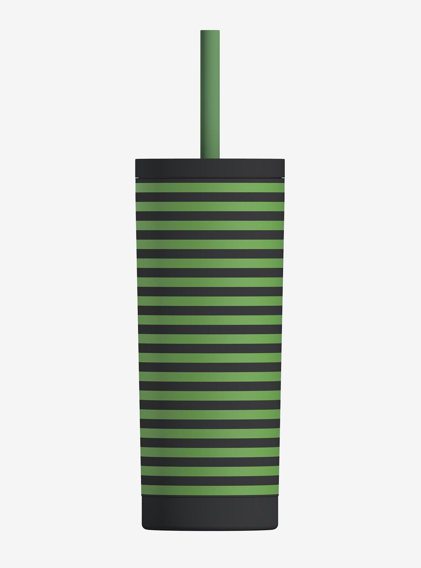 Asobu Black & Green Stripe Super Sippy Tumbler With Straw, , hi-res