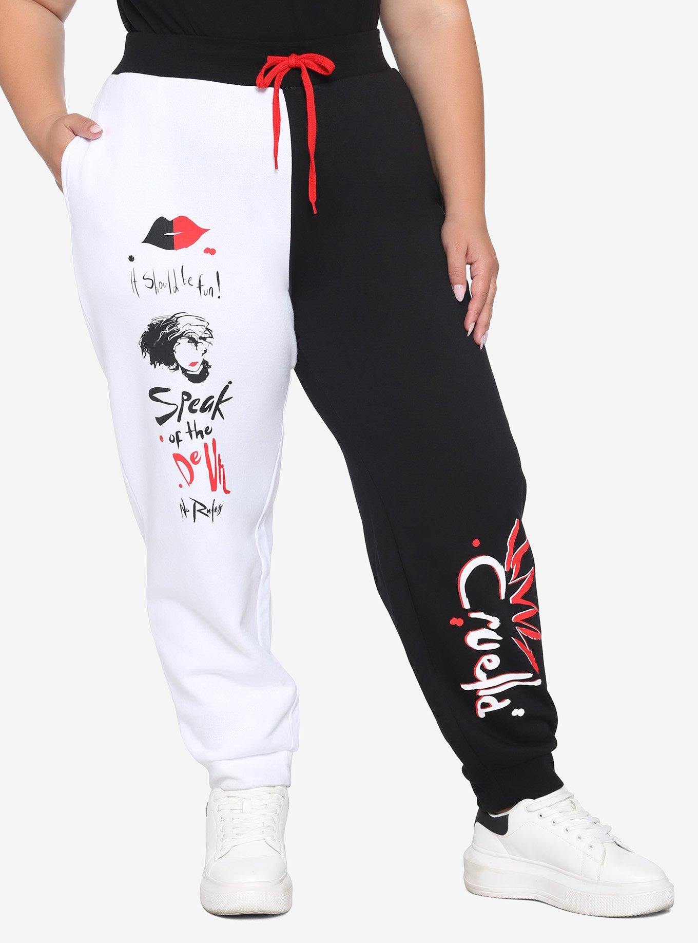 Her Universe Disney Cruella Split Leg Girls Sweatpants Plus Size, MULTI, hi-res