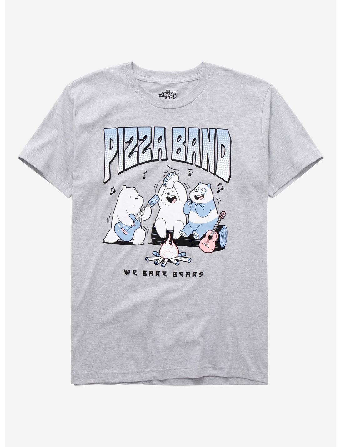 We Bare Bears Pizza Band T-Shirt - BoxLunch Exclusive, HEATHER GREY, hi-res