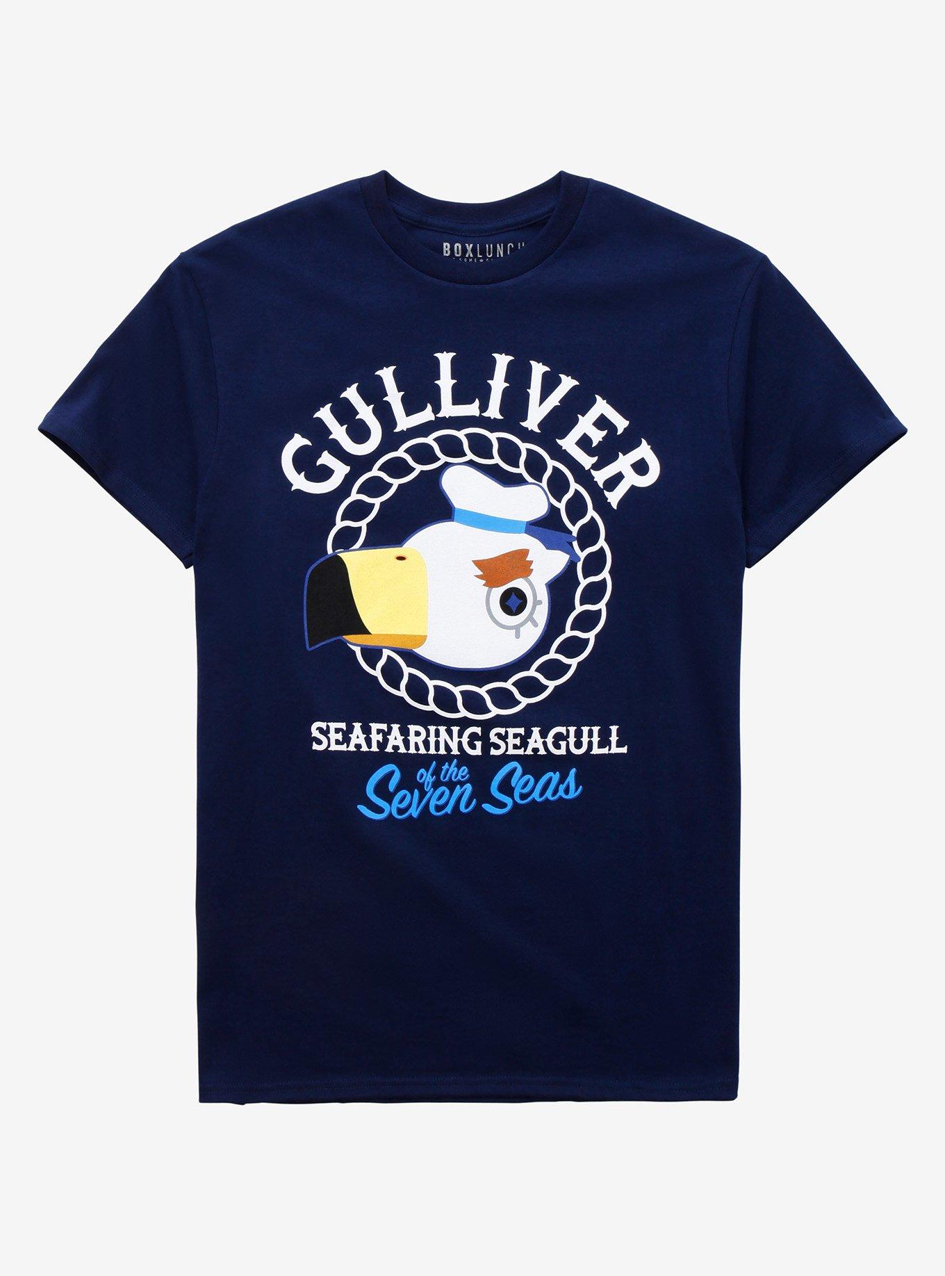 Nintendo Animal Crossing Gulliver Seafaring Seagull T-Shirt - BoxLunch Exclusive, NAVY, hi-res