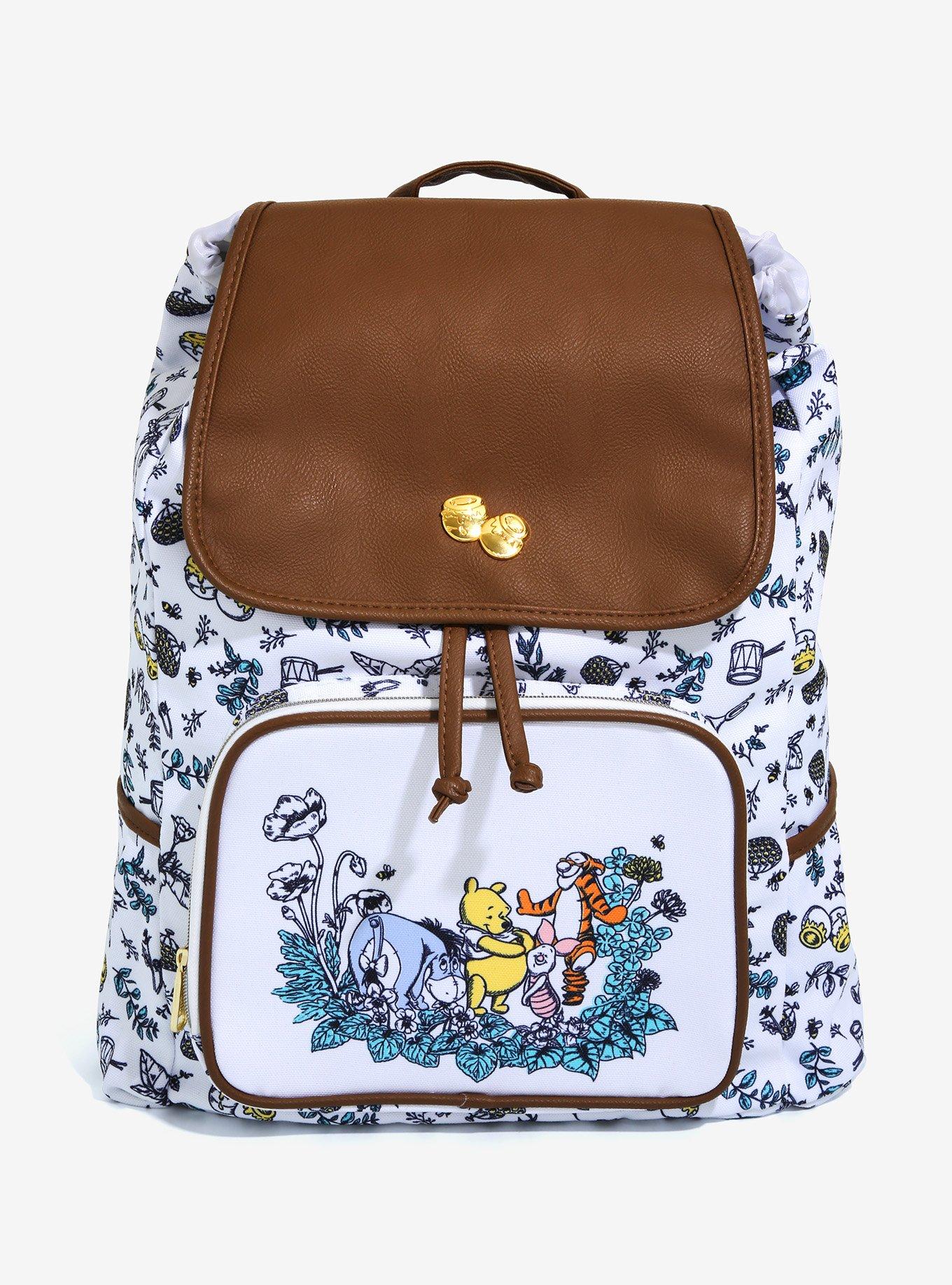 Loungefly Disney Winnie The Pooh Floral Slouch Backpack, , hi-res