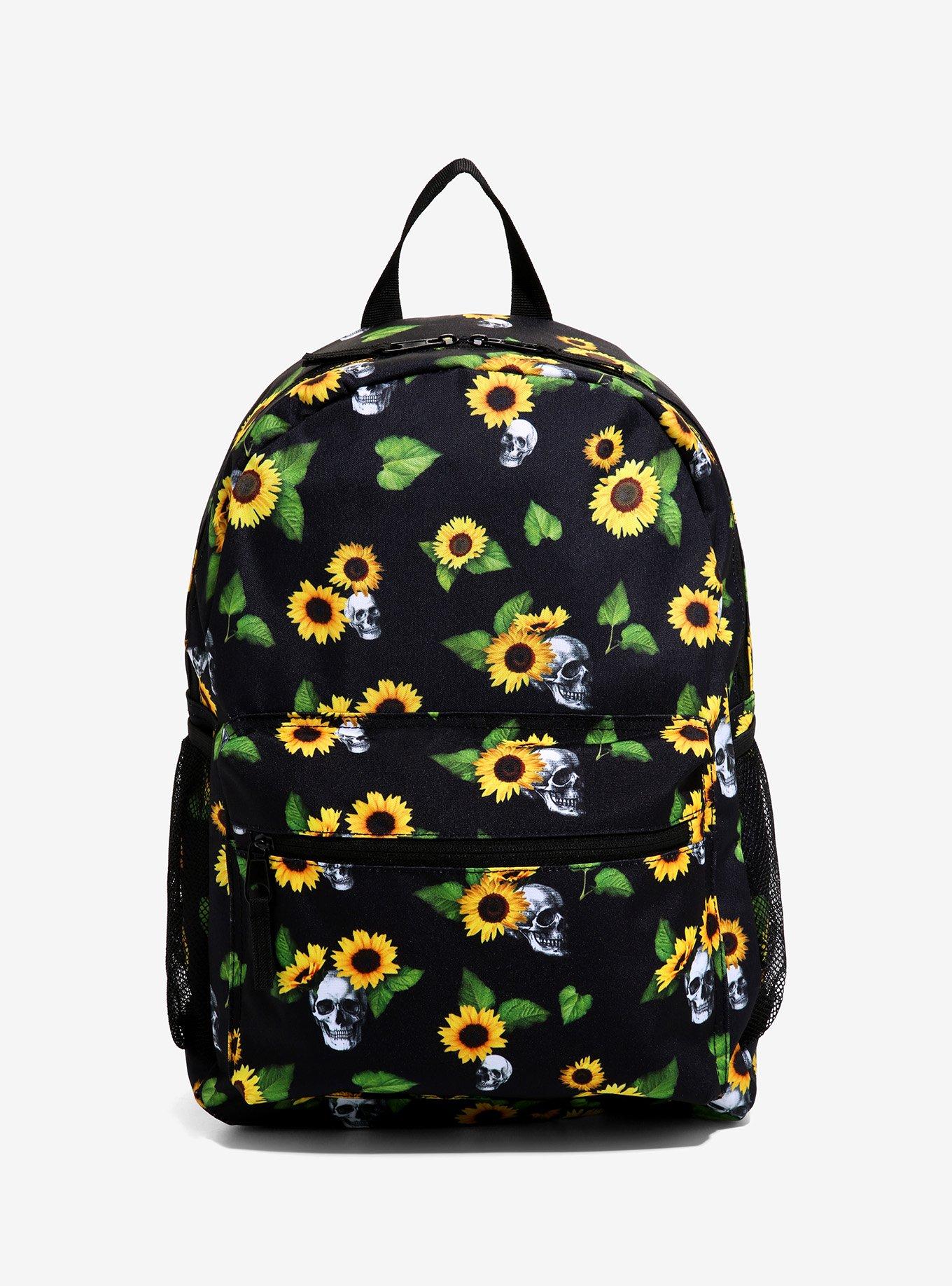 Sunflower & Skull Backpack, , hi-res