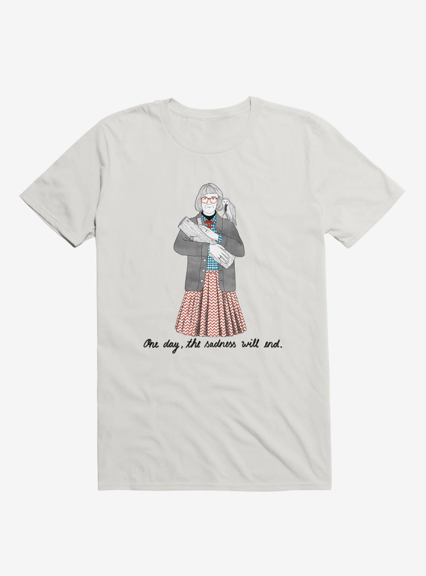 Sad Log Lady T-Shirt, WHITE, hi-res