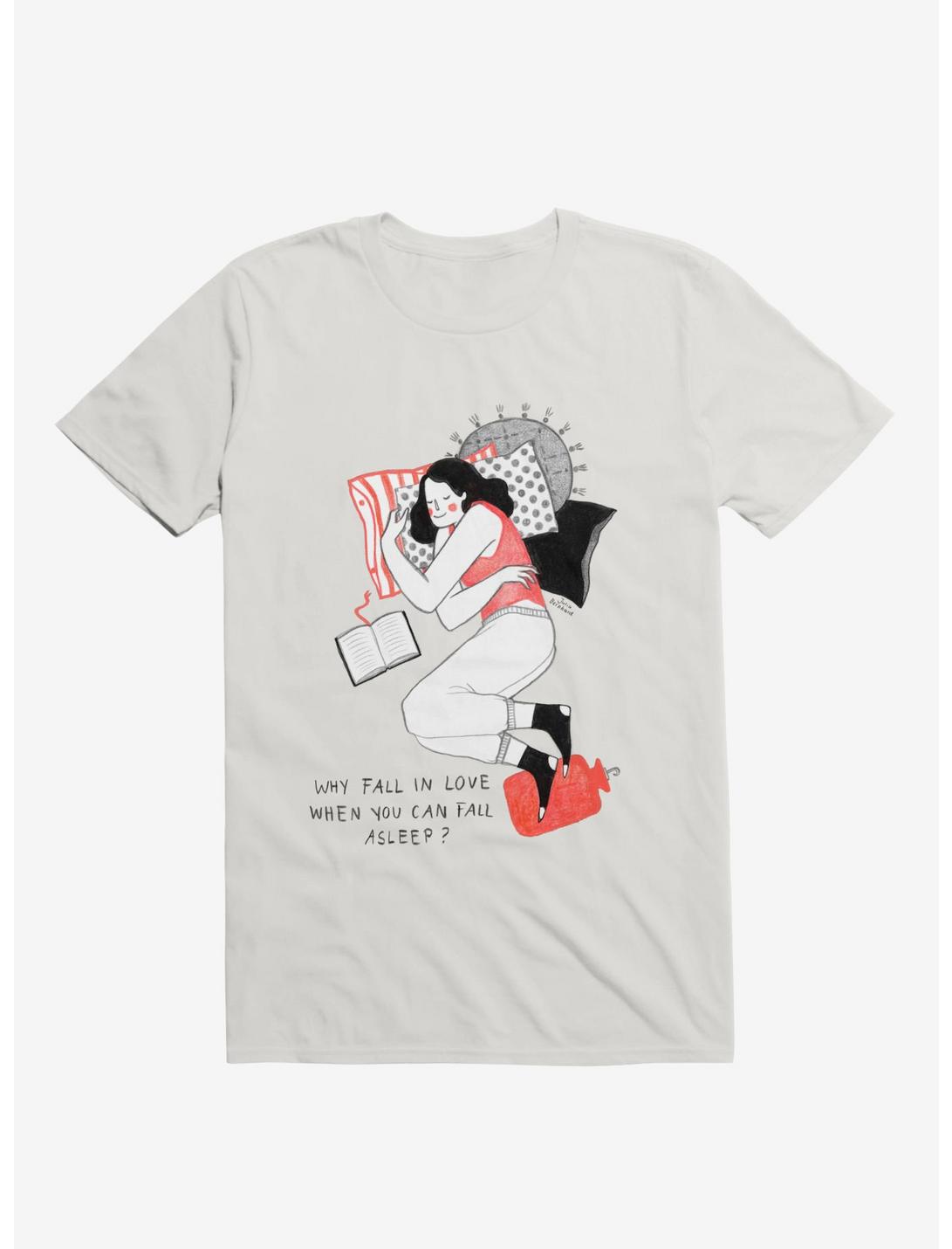 Why Fall In Love? T-Shirt, WHITE, hi-res
