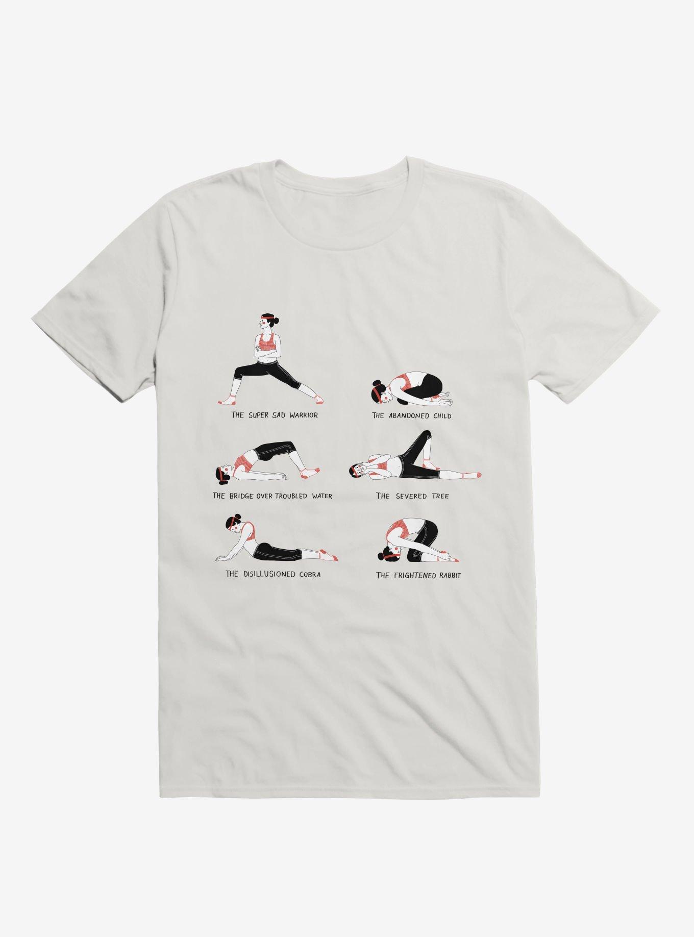 Yoga For Sad People T-Shirt, WHITE, hi-res