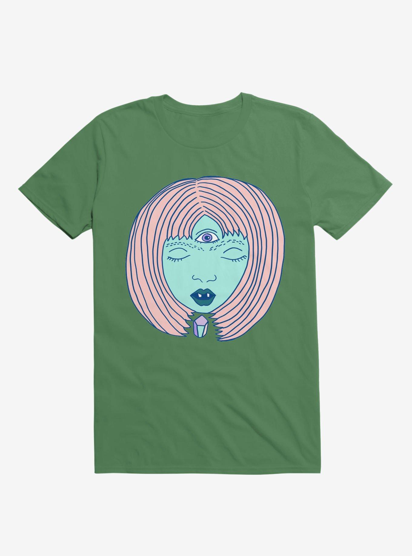 3 Eyed Girl Crystal Kelly Green T-Shirt, KELLY GREEN, hi-res