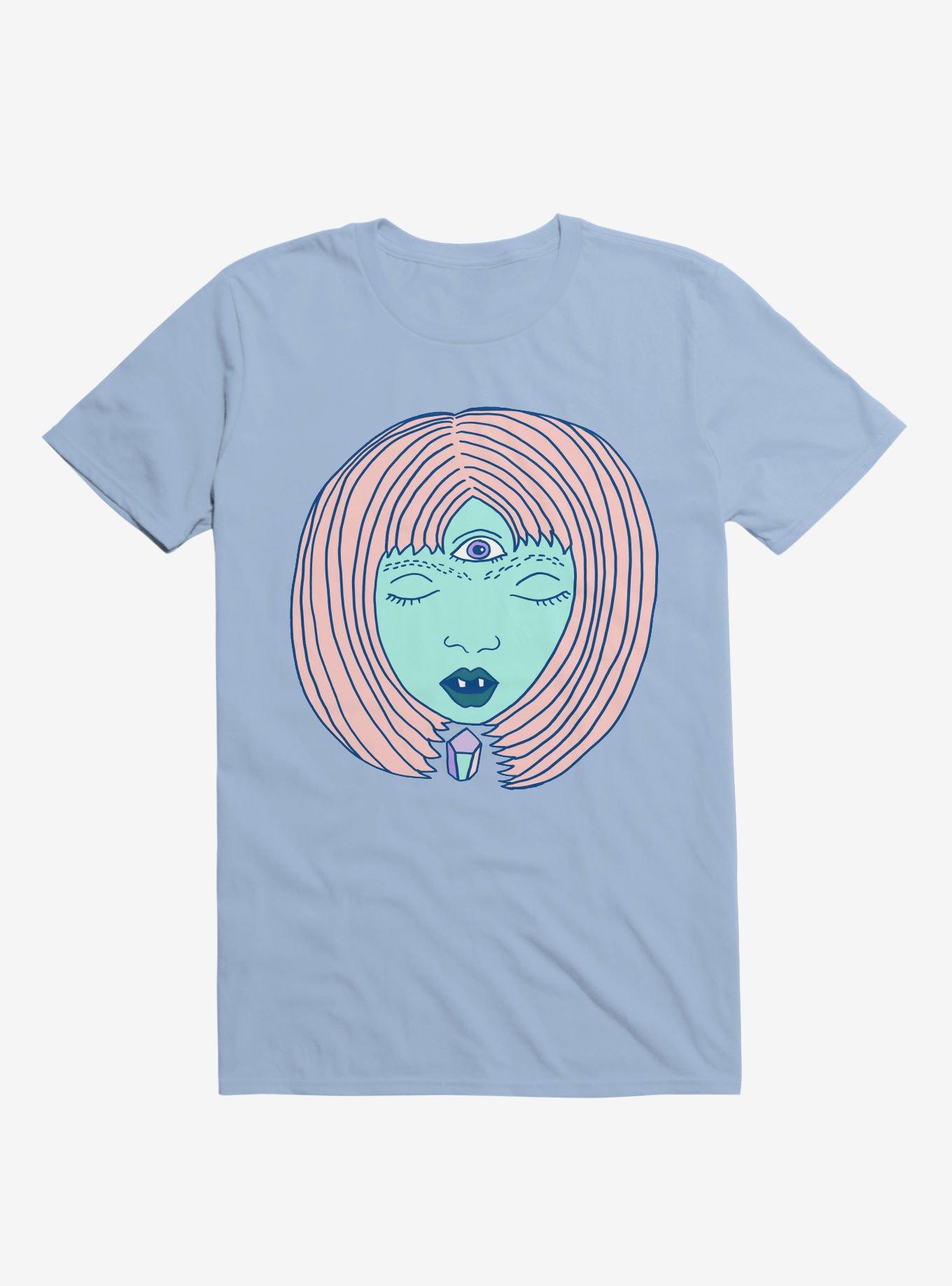 3 Eyed Girl Crystal Light Blue T-Shirt, LIGHT BLUE, hi-res