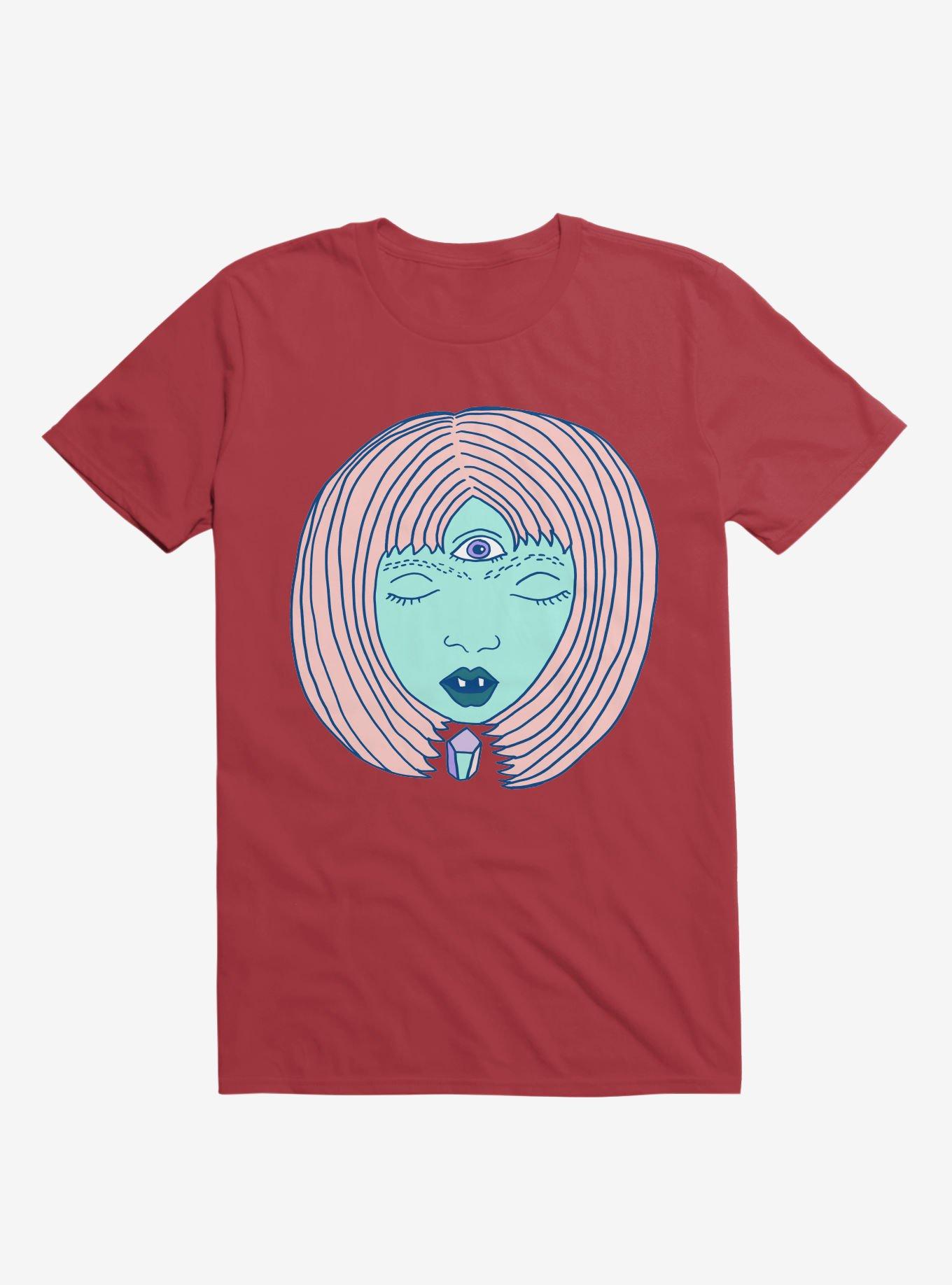3 Eyed Girl Crystal Red T-Shirt, , hi-res