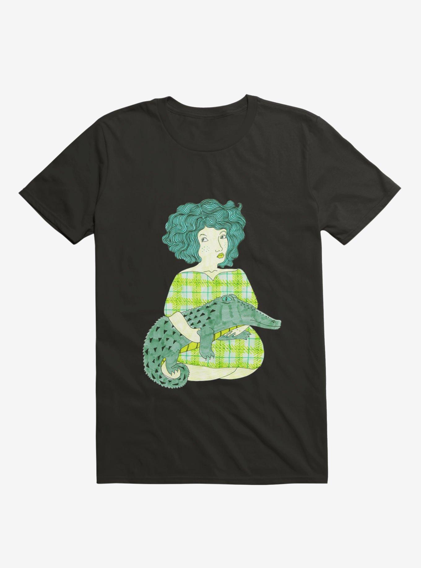 Alligator Baby Black T-Shirt, BLACK, hi-res