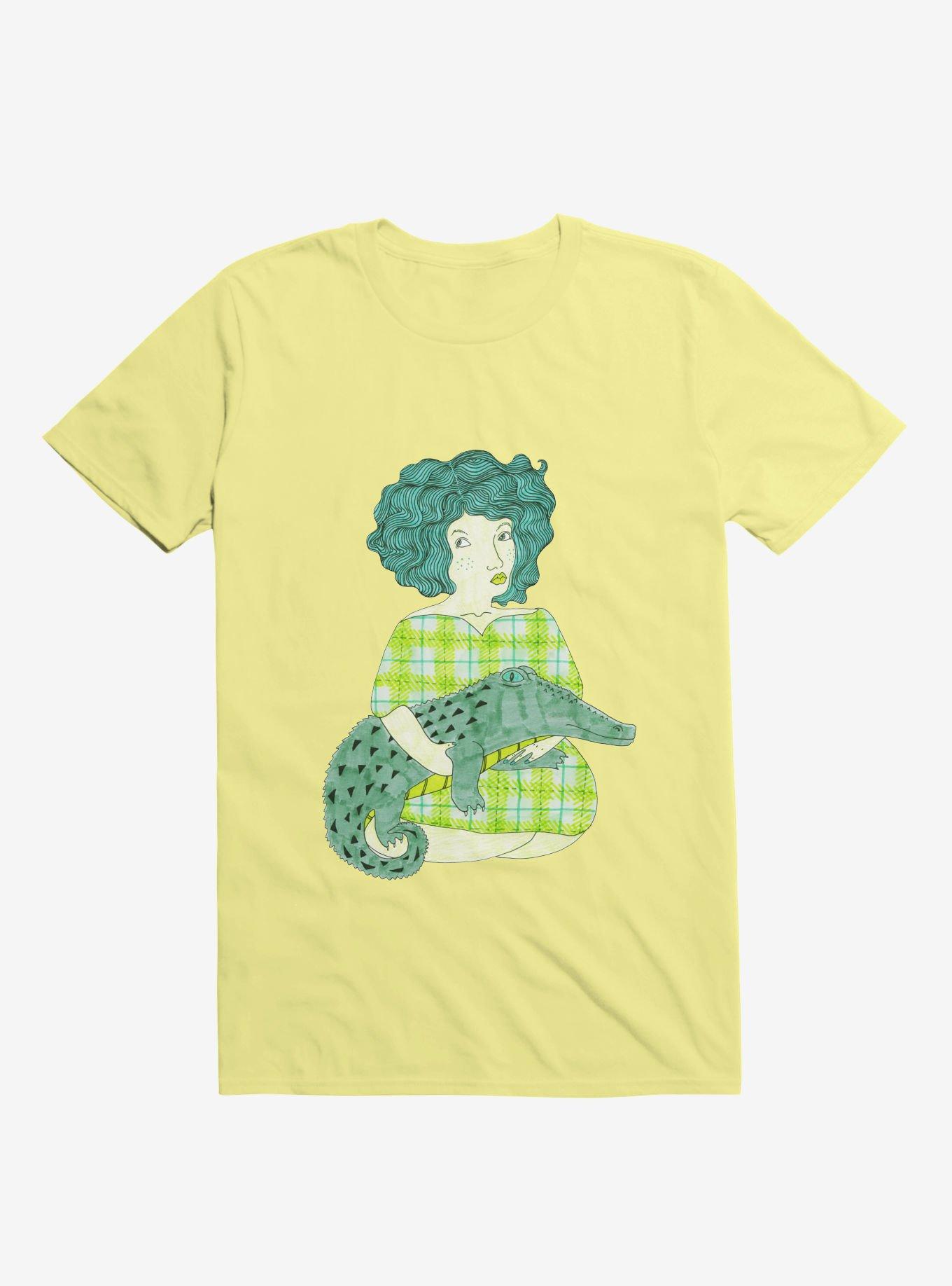 Alligator Baby Corn Silk Yellow T-Shirt, , hi-res