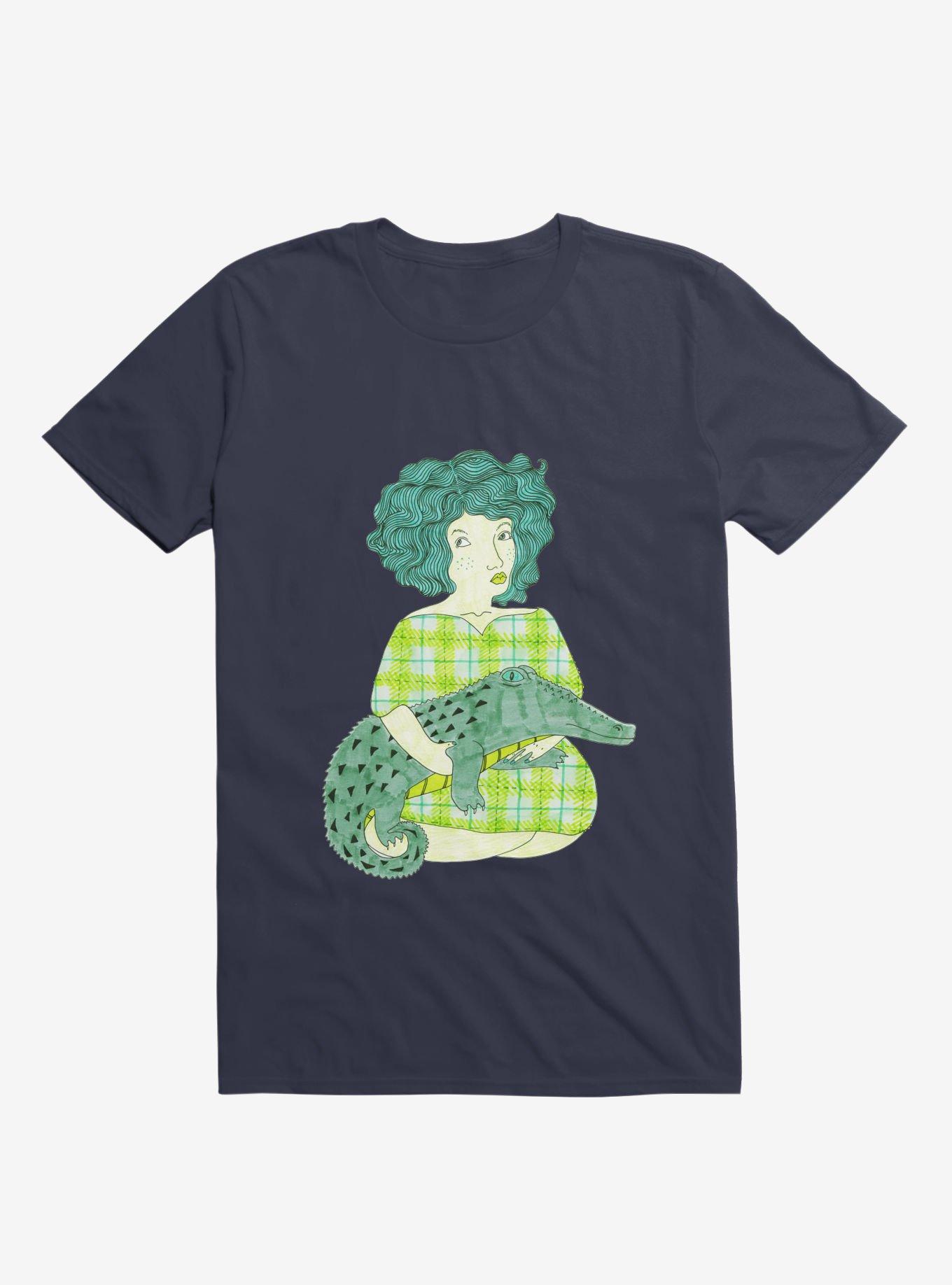 Alligator Baby Navy Blue T-Shirt