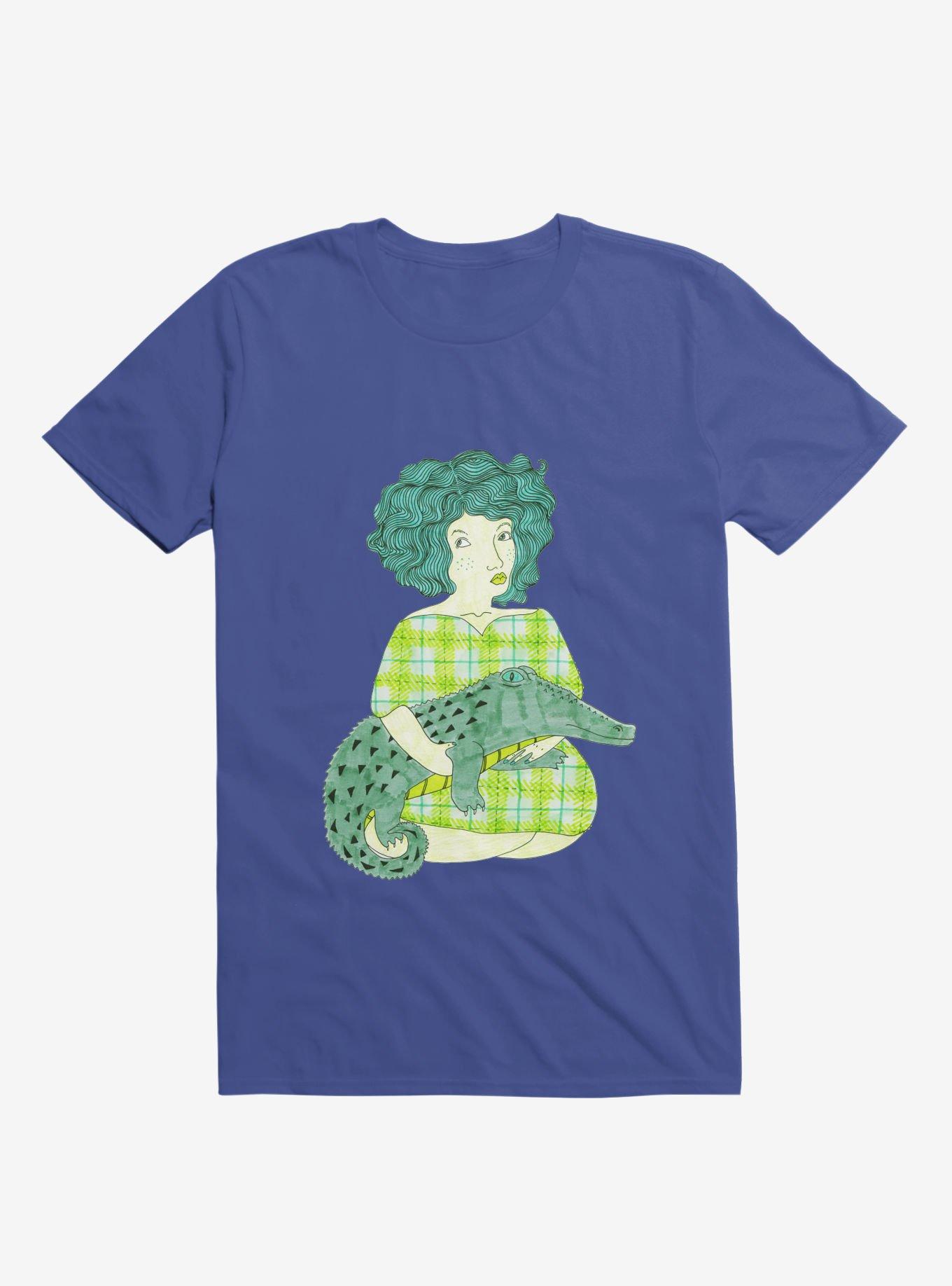 Alligator Baby Royal Blue T-Shirt, , hi-res