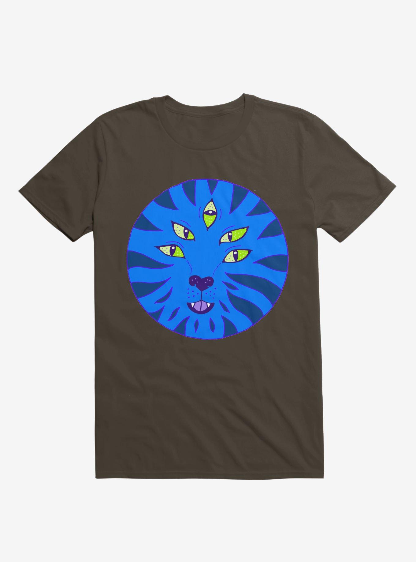 Blue Tiger Five Eyes Brown T-Shirt