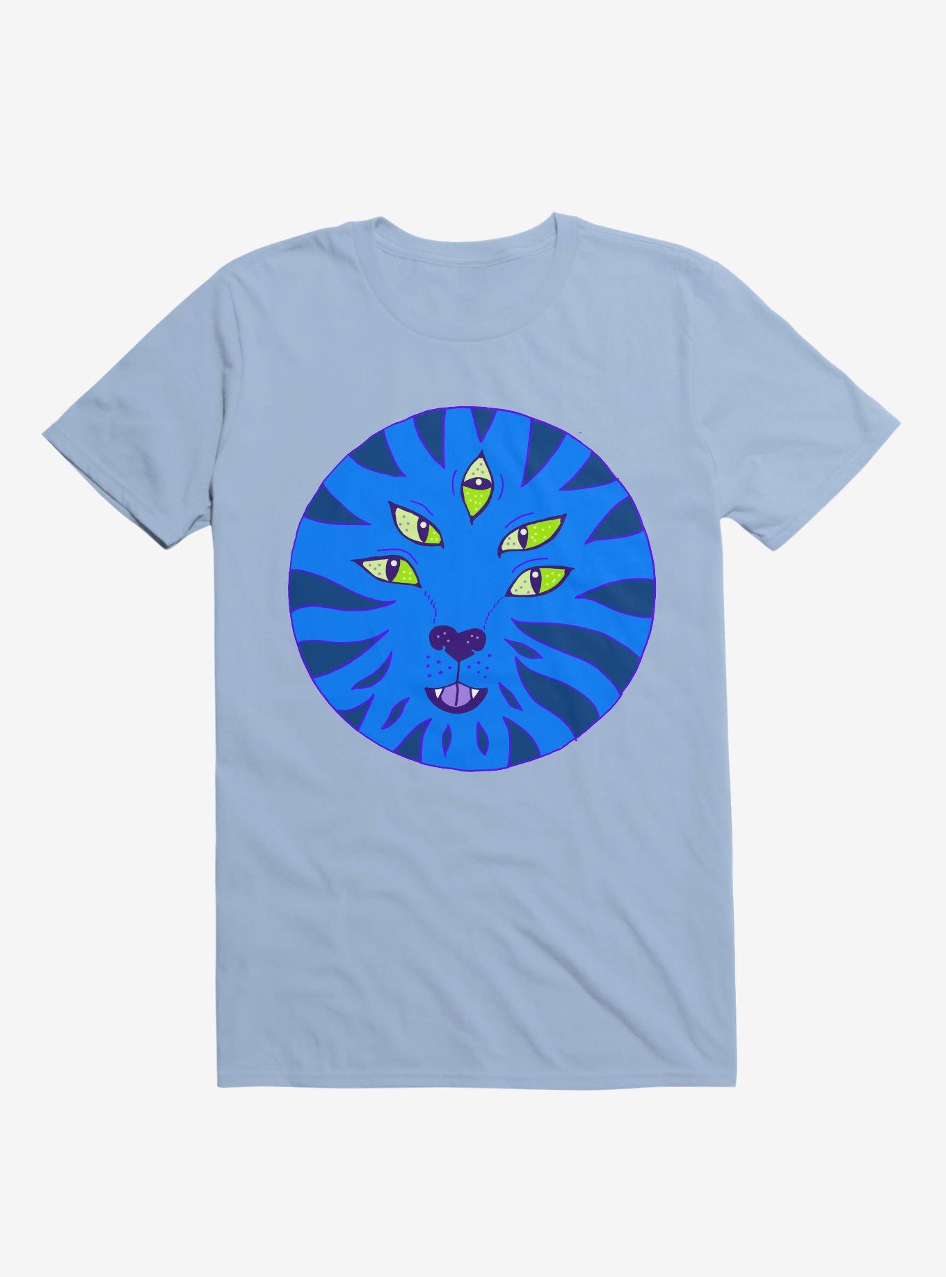 Blue Tiger Five Eyes Light Blue T-Shirt, LIGHT BLUE, hi-res