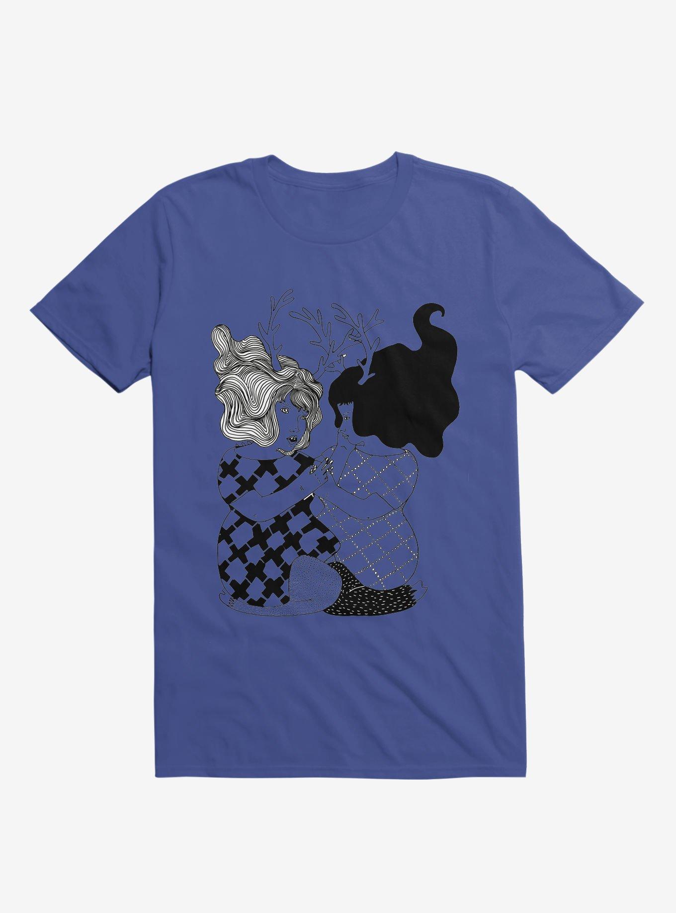 Love Of Two Deer Girls Royal Blue T-Shirt, ROYAL, hi-res