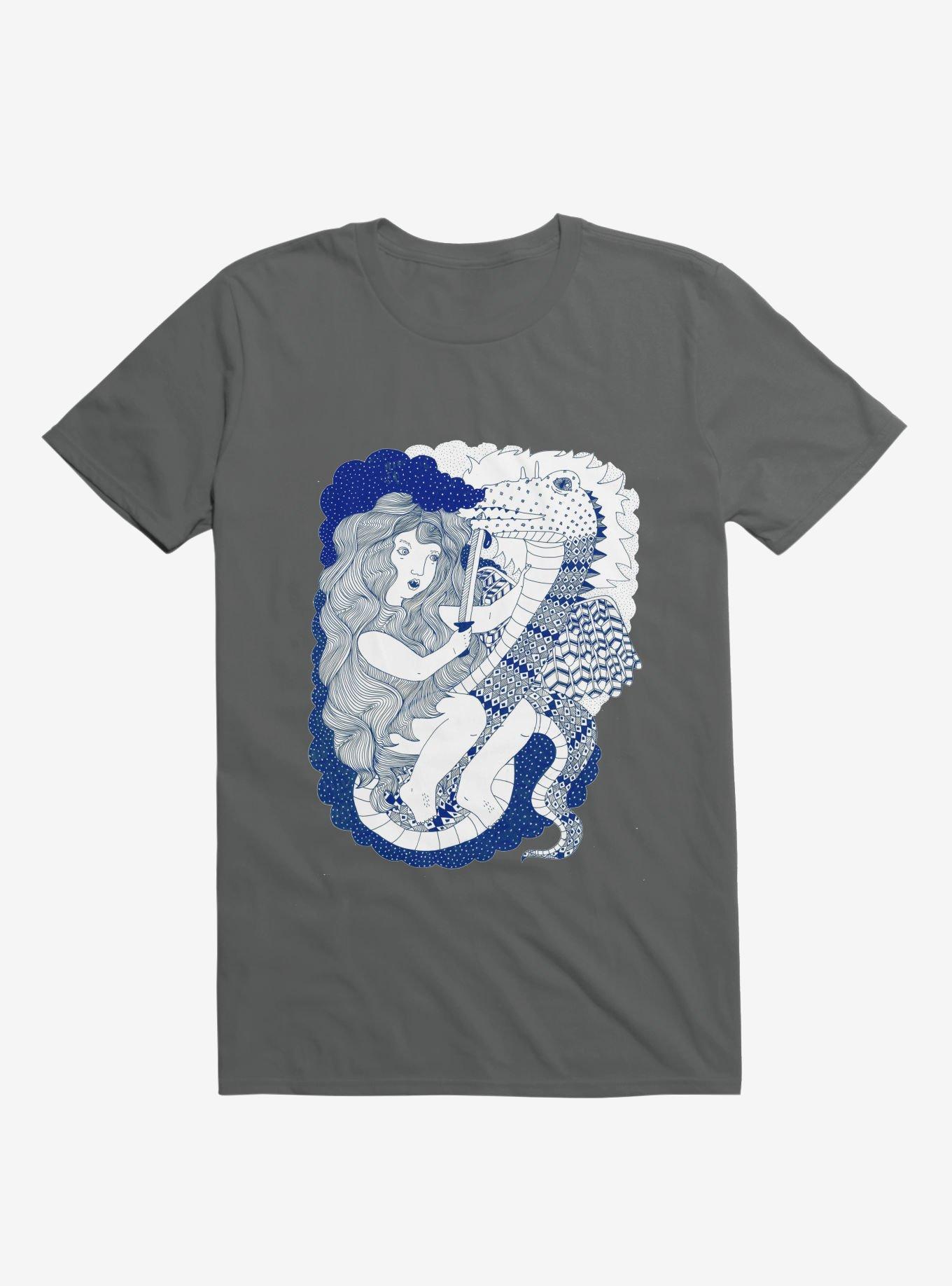 Dragon Slayer Girl Charcoal Grey T-Shirt, , hi-res