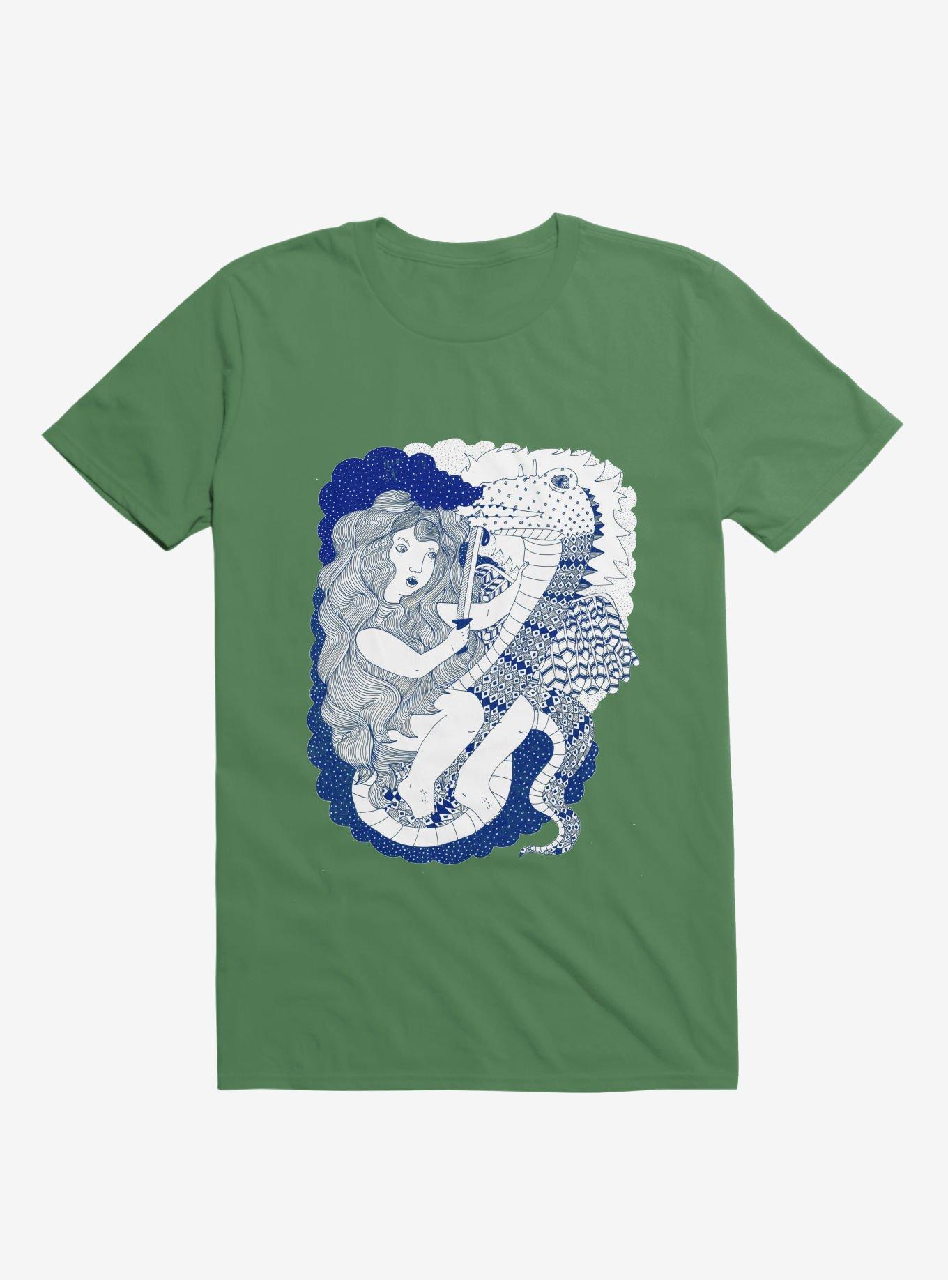 Dragon Slayer Girl Kelly Green T-Shirt, , hi-res