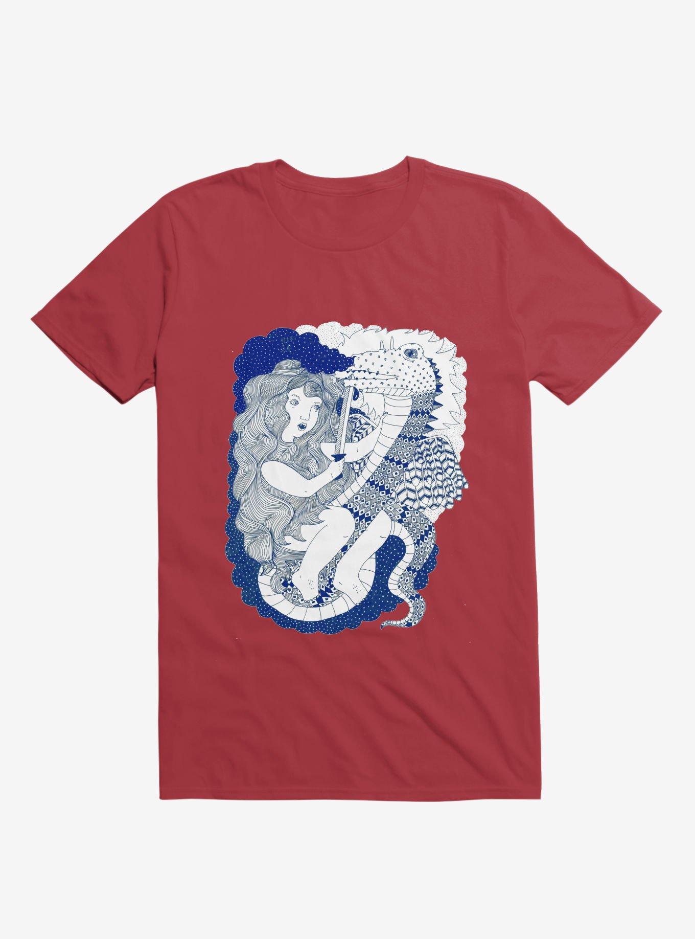 Dragon Slayer Girl Red T-Shirt, , hi-res