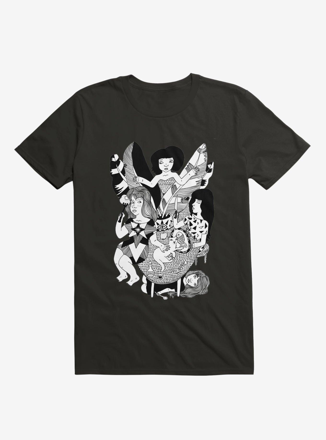 Friends Jungle Feast Black T-Shirt, BLACK, hi-res