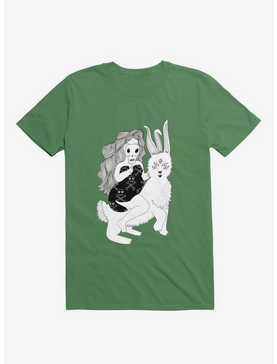Grimm Reaper Skull Bunny Kelly Green T-Shirt, , hi-res