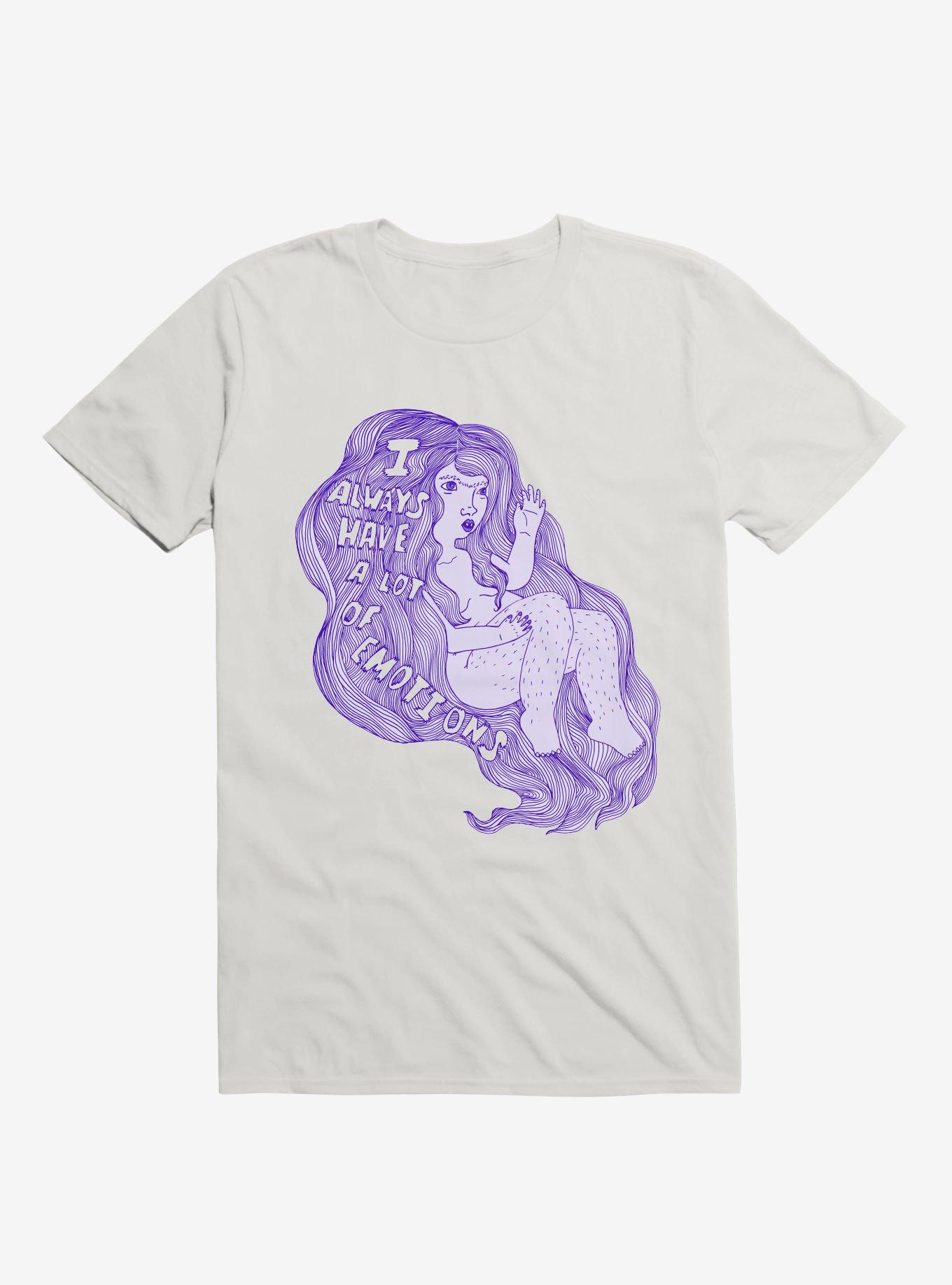 I Always Have a Lot of Emotions White T-Shirt, , hi-res