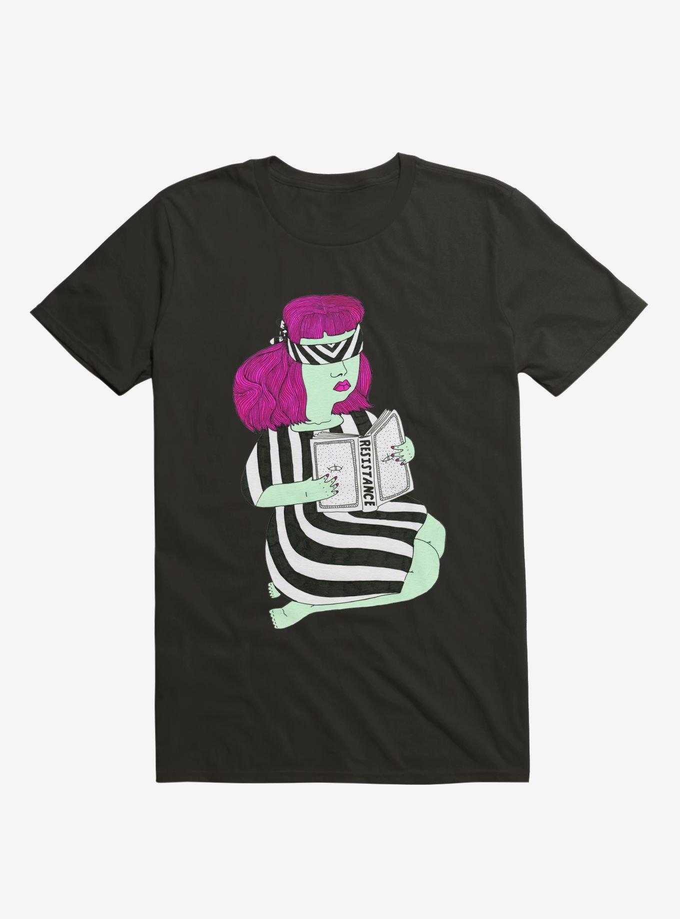 Not This Resistance Striped Blindfold Black T-Shirt, , hi-res