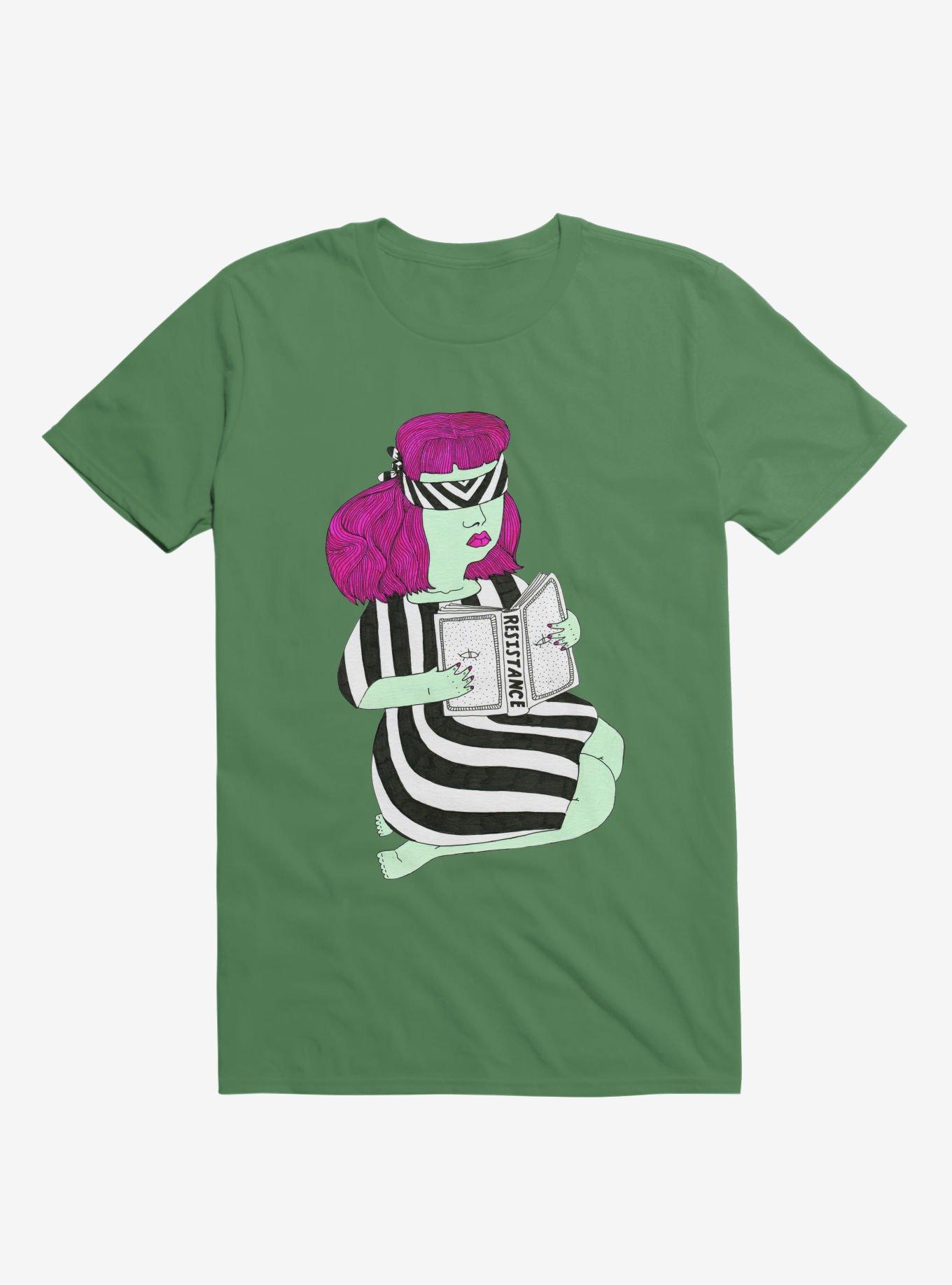 Not This Resistance Striped Blindfold Kelly Green T-Shirt, , hi-res