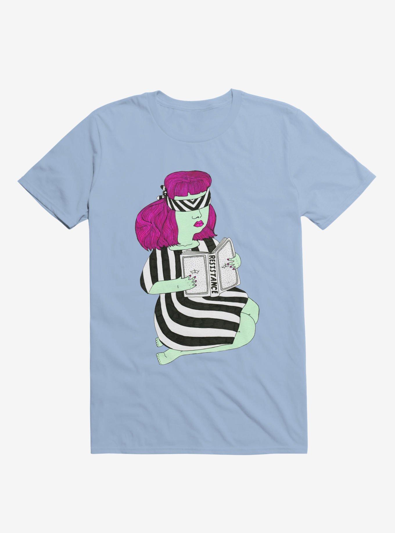 Not This Resistance Striped Blindfold Light Blue T-Shirt, , hi-res
