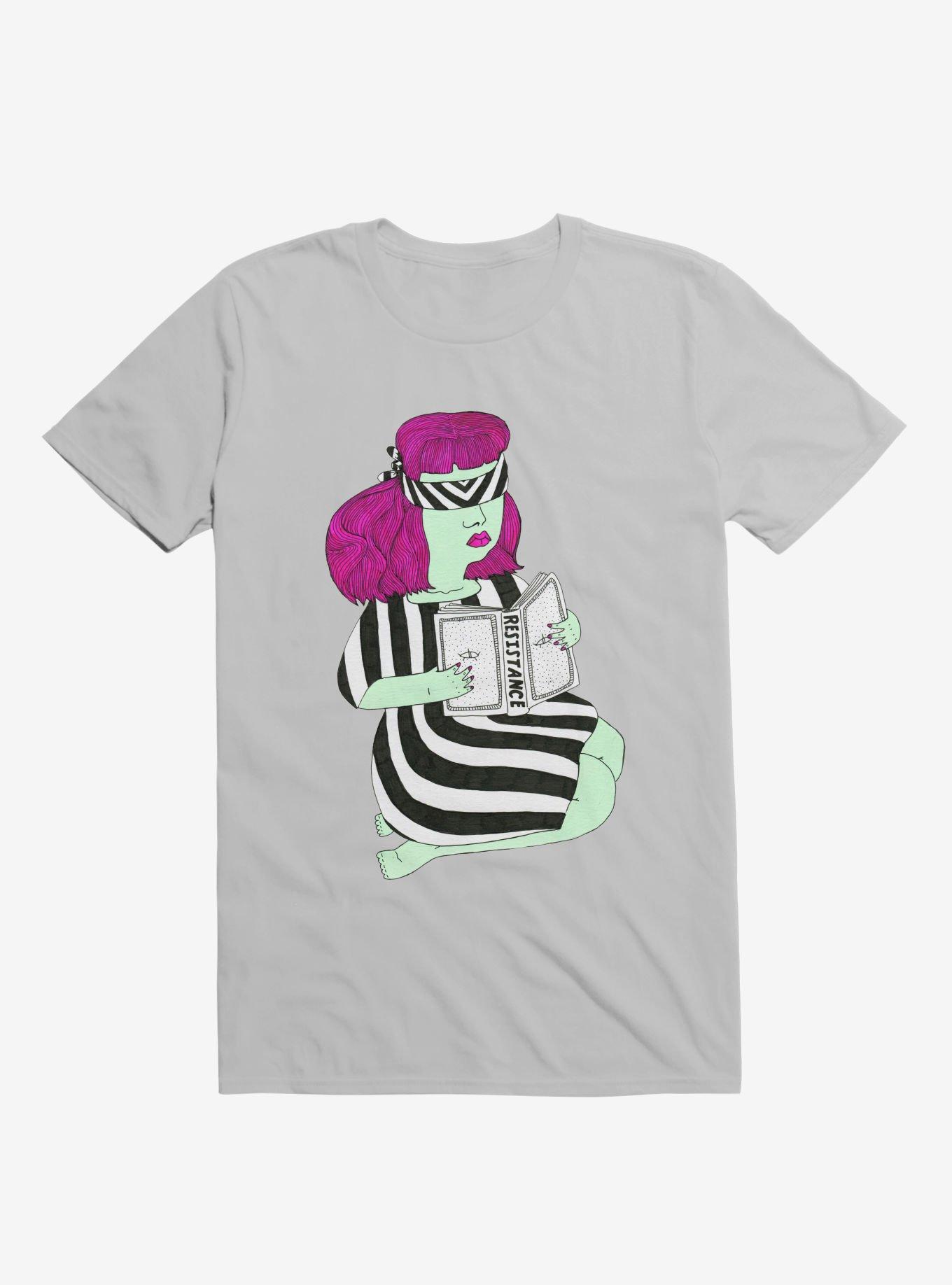 Not This Resistance Striped Blindfold Ice Grey T-Shirt, , hi-res