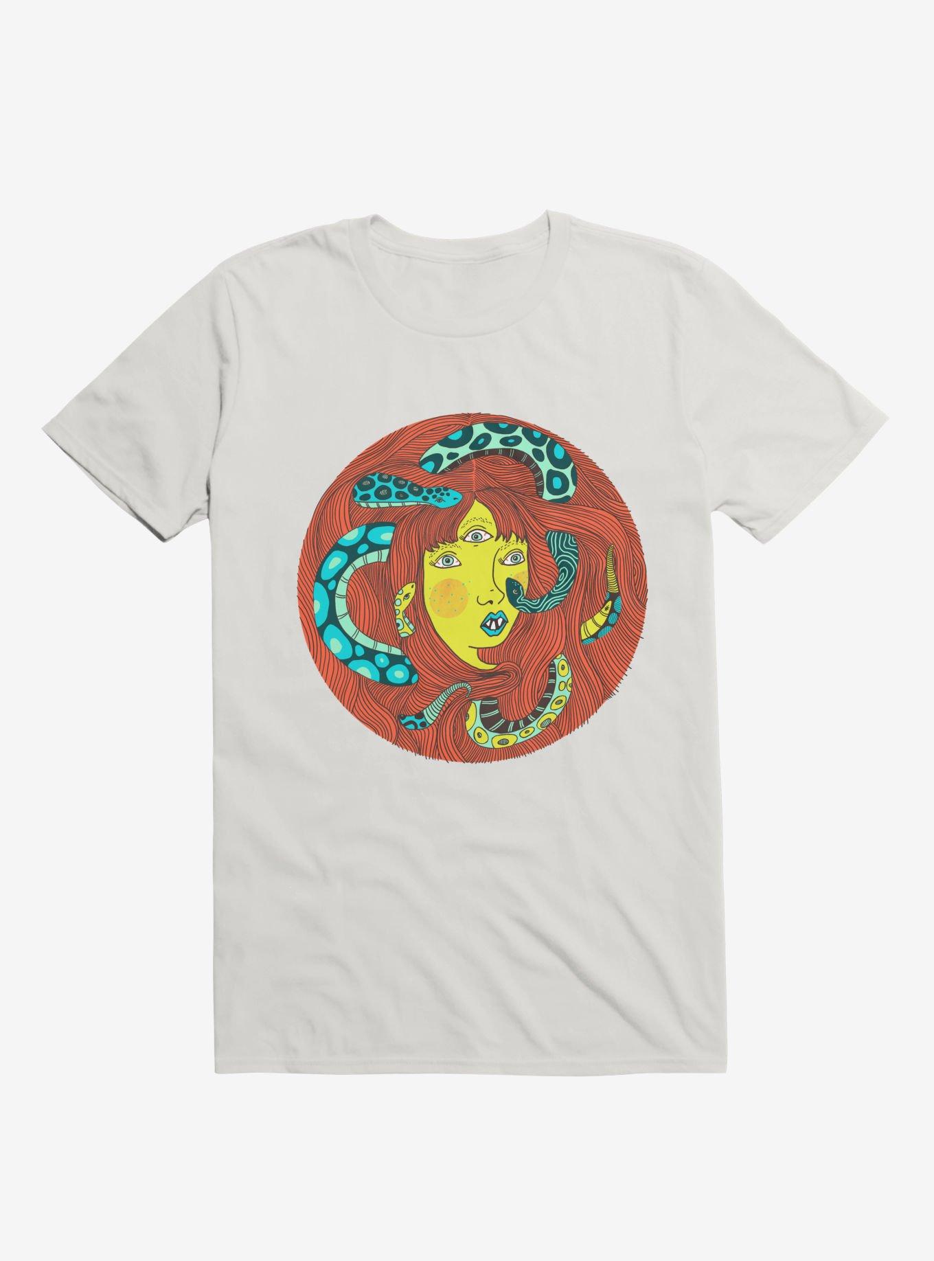 Snakes In Her Hair White T-Shirt, , hi-res