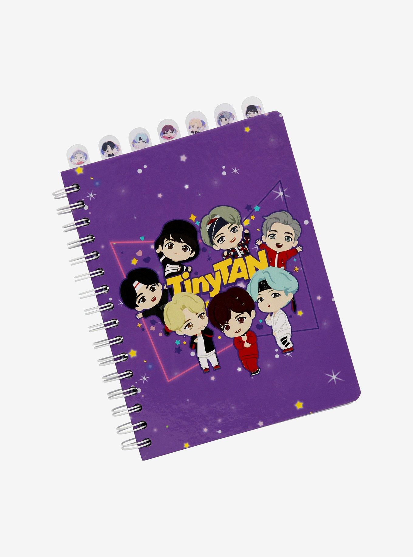 By　Topic　TinyTAN　BTS　Tabbed　Purple　Character　Hot　Journal　Inspired