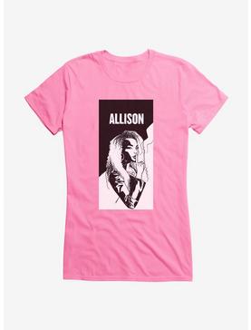 The Umbrella Academy Monochrome Allison Girls T-Shirt, CHARITY PINK, hi-res