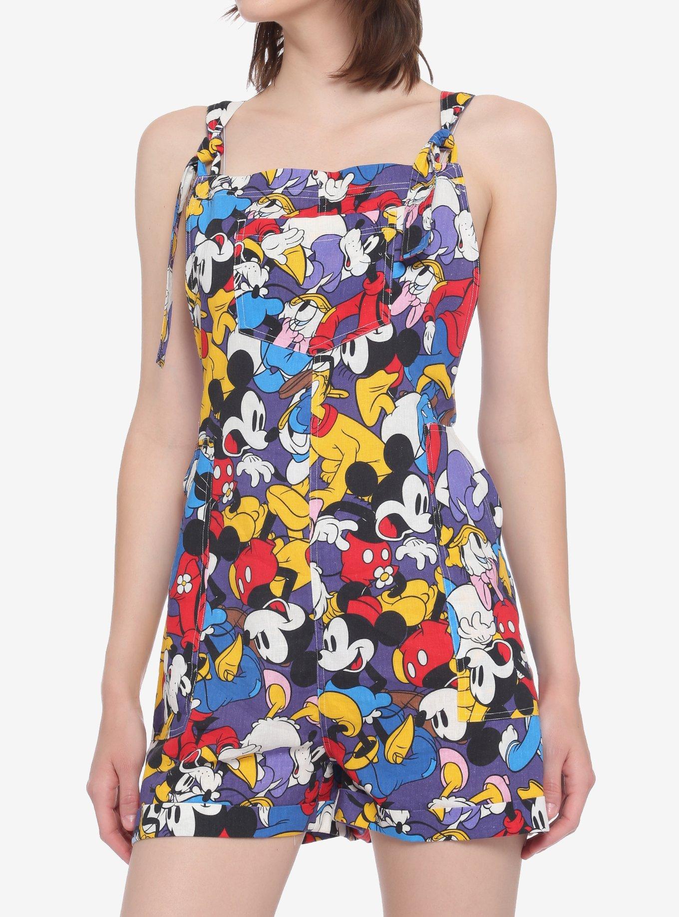 Disney The Sensational Six Tie Linen Shortalls, MULTI, hi-res