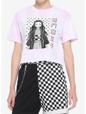 Demon Slayer: Kimetsu No Yaiba Nezuko Tie-Dye Girls Crop T-Shirt, , hi-res