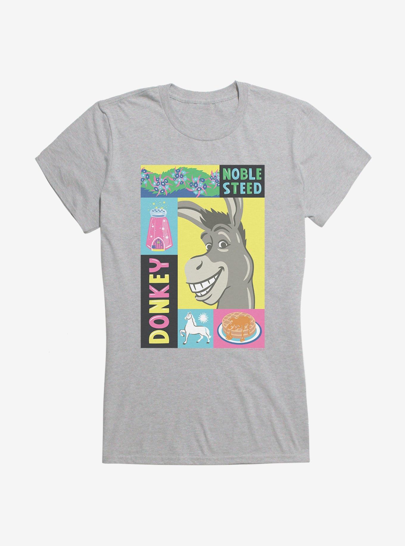 Shrek Donkey Noble Steed Girls T-Shirt, HEATHER, hi-res