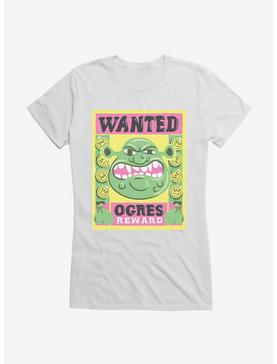 Shrek Wanted Ogres Poster Girls T-Shirt, WHITE, hi-res