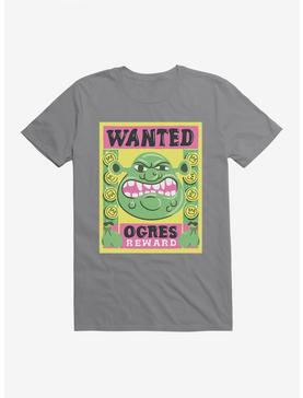 Shrek Wanted Ogres Poster T-Shirt, STORM GREY, hi-res