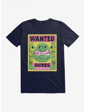 Shrek Wanted Ogres Poster T-Shirt, NAVY, hi-res