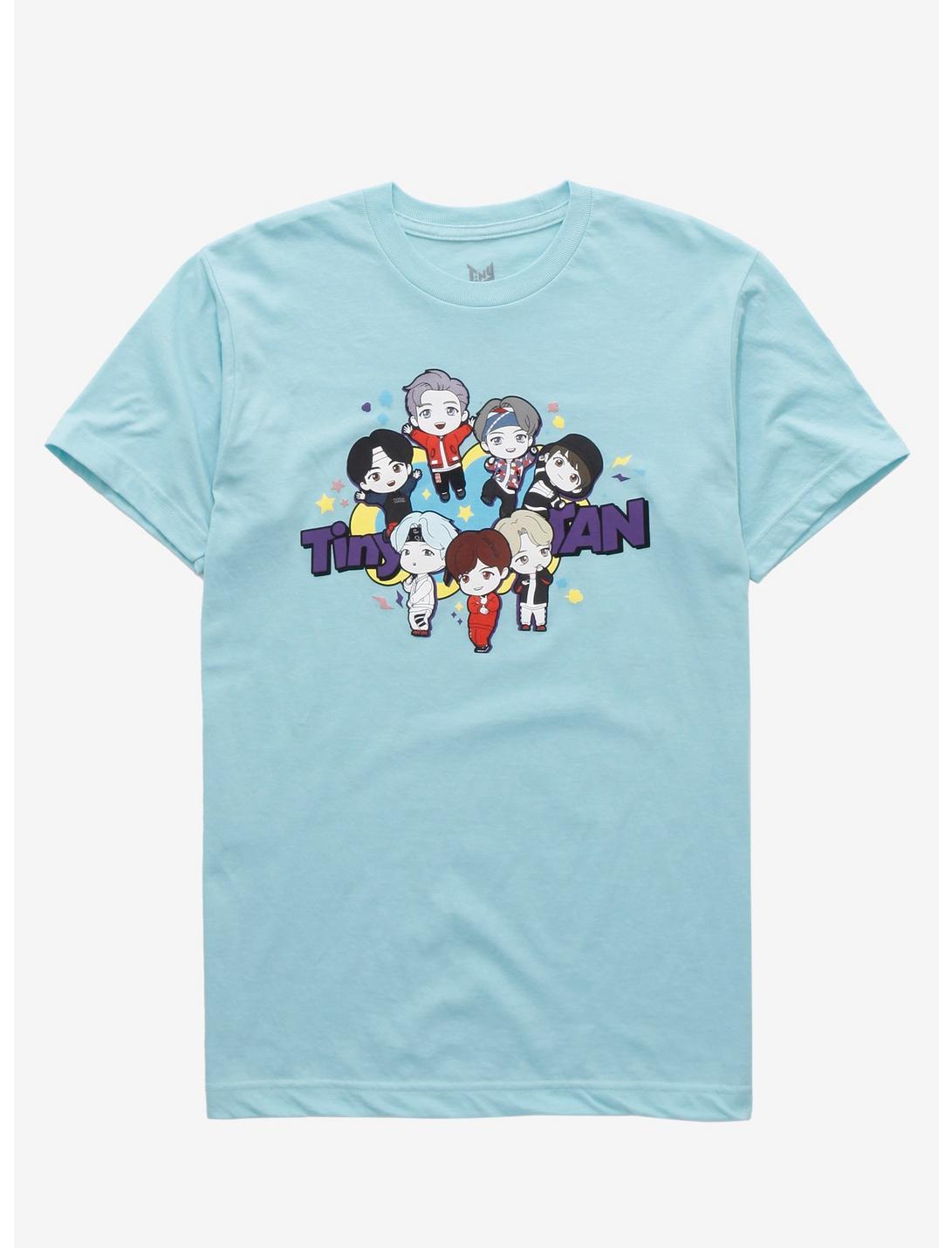 TinyTAN Character Turquoise T-Shirt Inspired By BTS, BLUE, hi-res