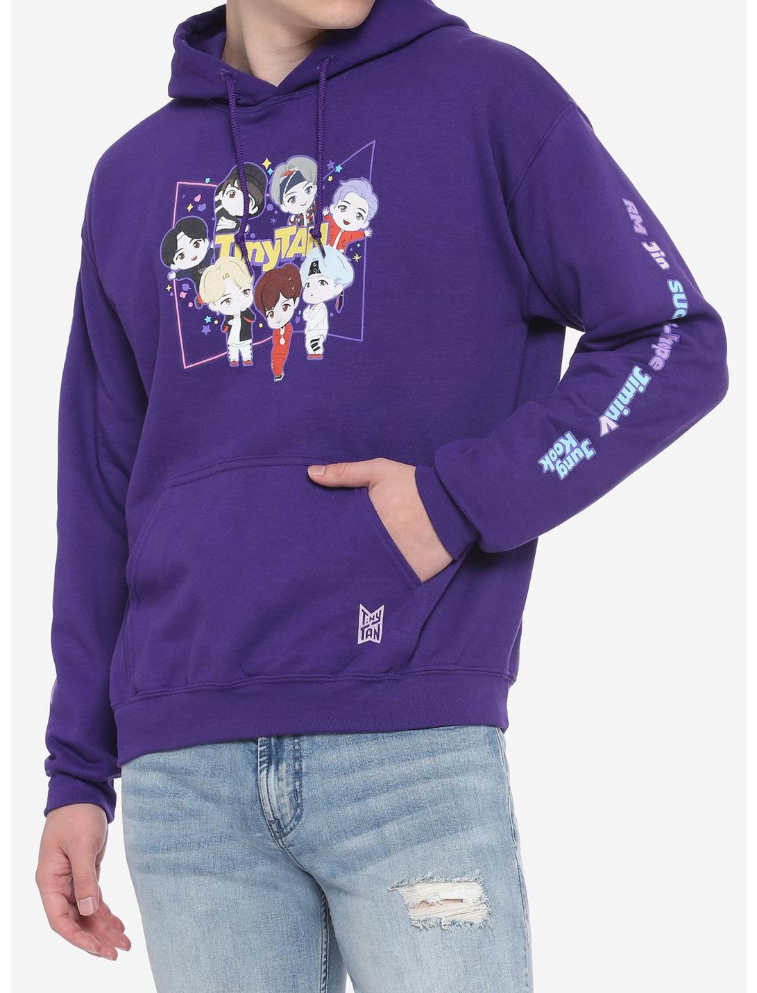 TinyTAN Character Purple Hoodie Inspired By BTS, PURPLE, hi-res