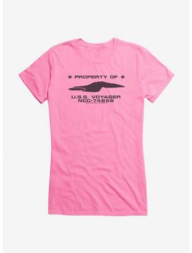 Star Trek USS Voyager Property Of NCC Girls T-Shirt, CHARITY PINK, hi-res