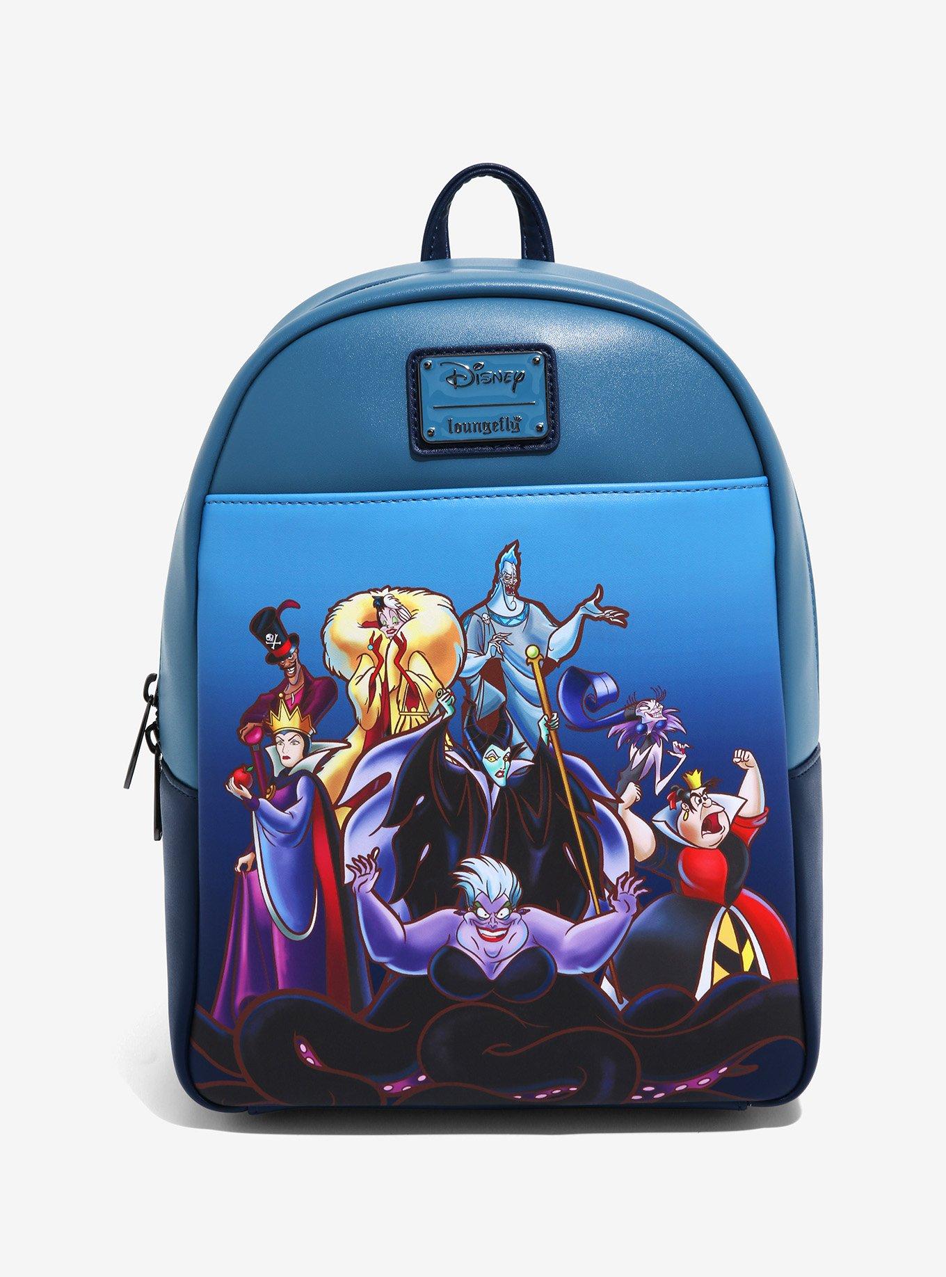 Loungefly Disney Villians Cruella Maleficent Ursula Queen Mini Backpack  Purse