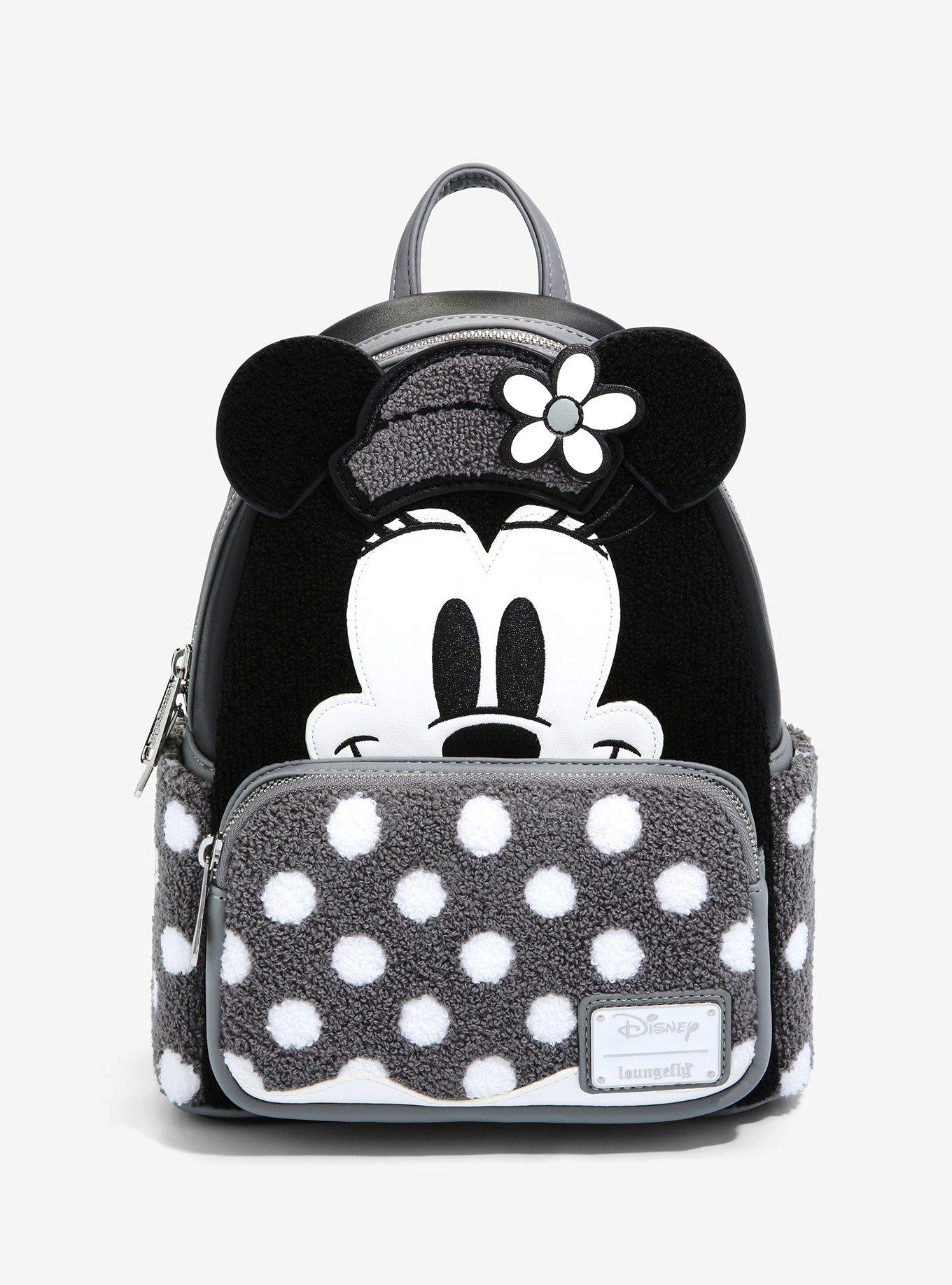 Disney Parks Minnie Mouse Black Wallet-Crossbody, Red/White