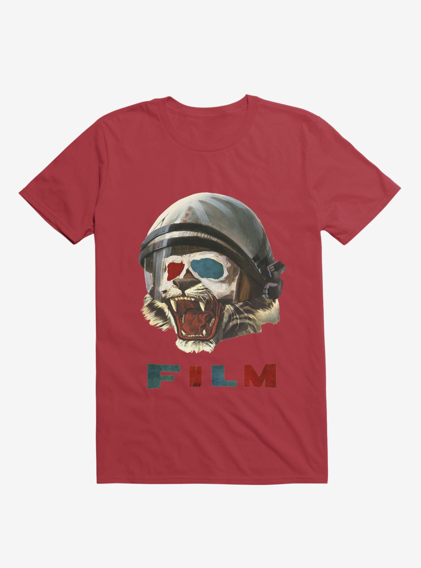 Film Tiger T-shirt, RED, hi-res