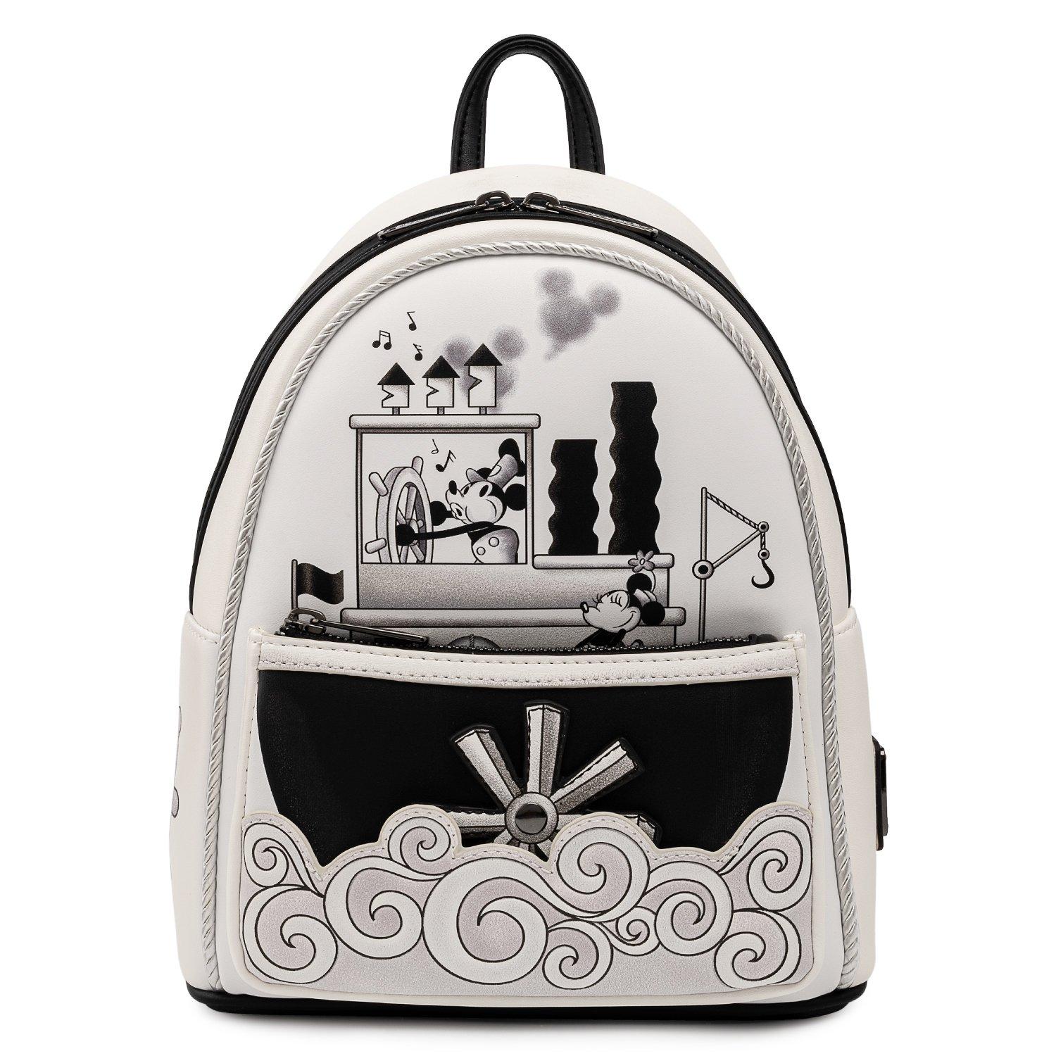 Loungefly Disney Parks Mini Backpack - Disney100 Steamboat Willie, Black,  White : : Clothing, Shoes & Accessories