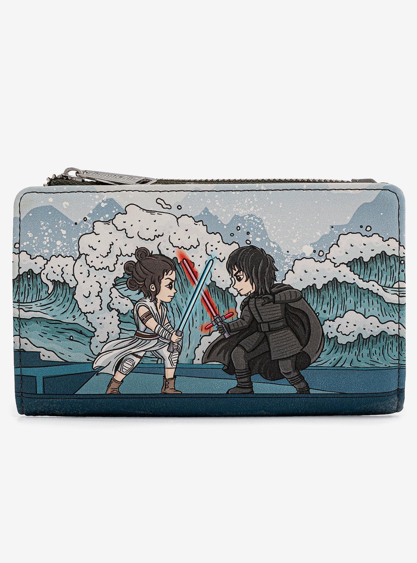 Loungefly Star Wars Kylo Ren & Rey Fight Scene Flap Wallet, , hi-res