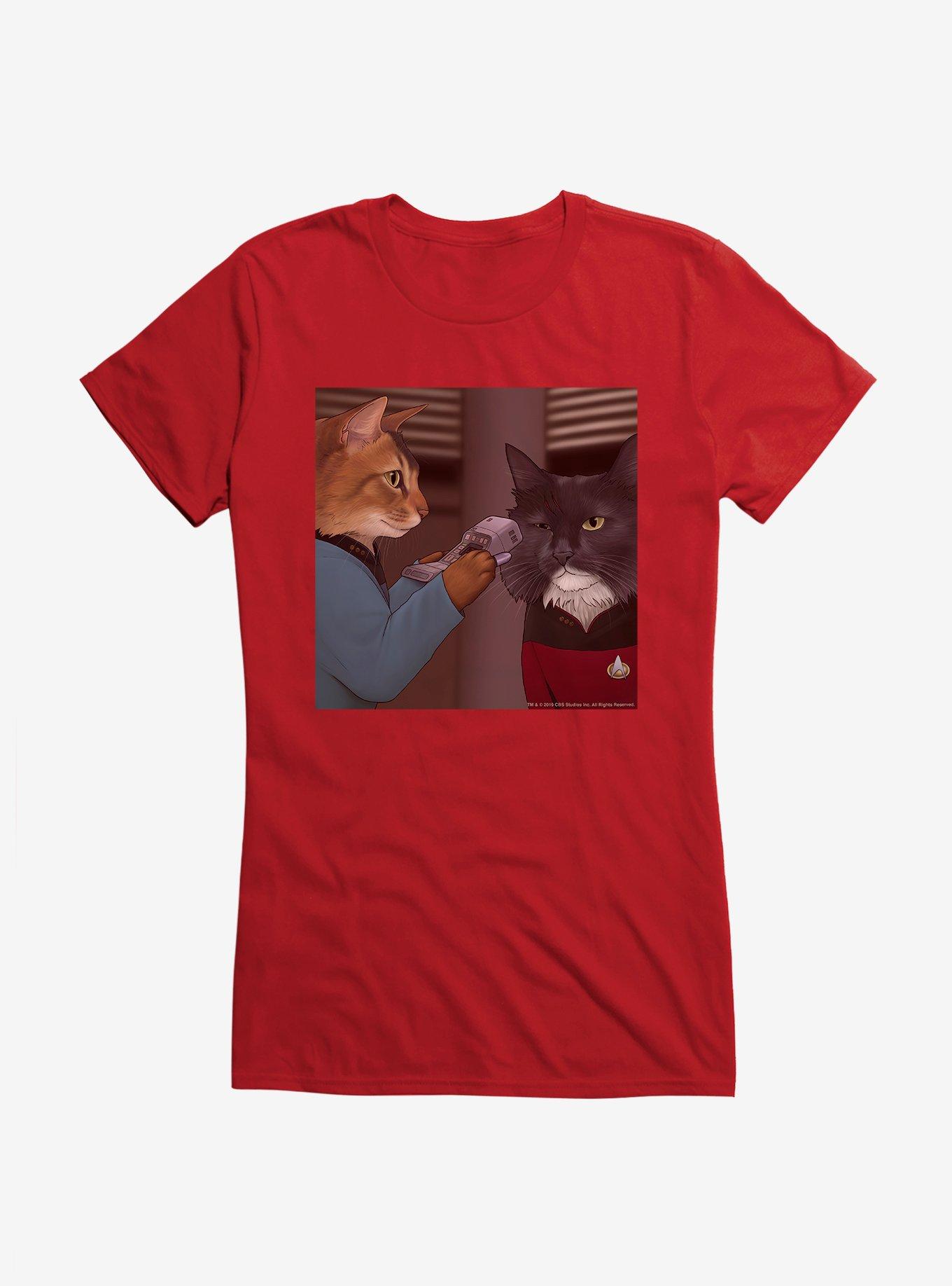Star Trek TNG Cats Crew Scan Girls T-Shirt, , hi-res