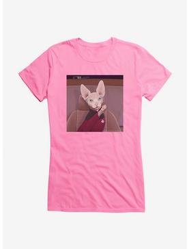 Star Trek TNG Cats Stewart Girls T-Shirt, CHARITY PINK, hi-res